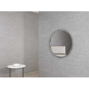 London Round Chrome Stainless Steel Framed Mirror 700